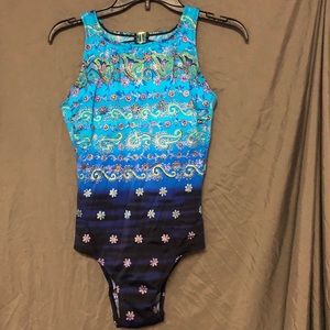 Colorful one piece swimsuit